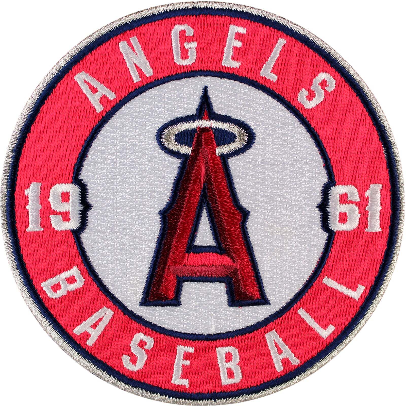 Los Angeles Angels Of Anaheim 1961 Round Sleeve Jersey Logo Patch Baseball MLB