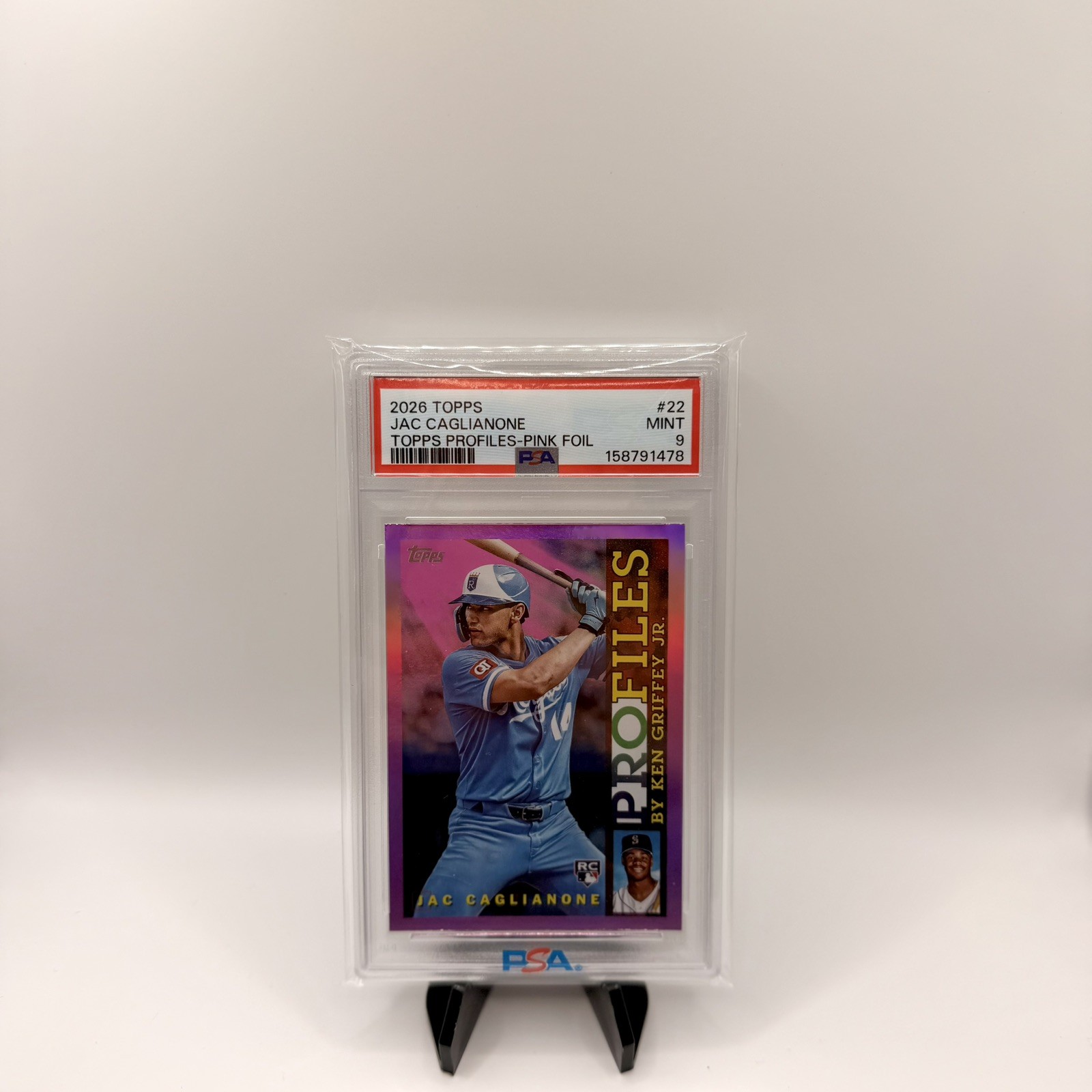2026 Topps Profiles Jac Caglianone Pink Foil RC PSA 9 #TP-22