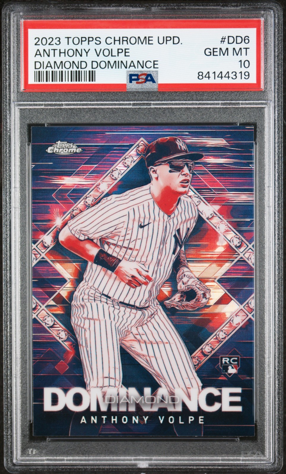 2023 Topps Chrome Update #DD6 Anthony Volpe RC Diamond Dominance Yankees PSA 10