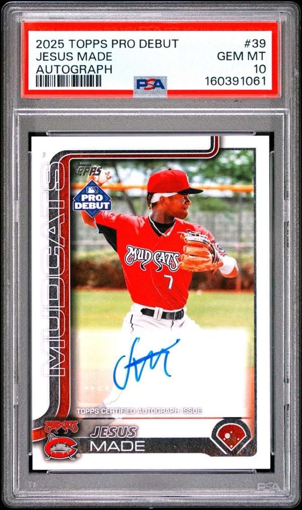 2025 Topps Pro Debut – Base Autographs #PD-39 Jesus Made PSA 10