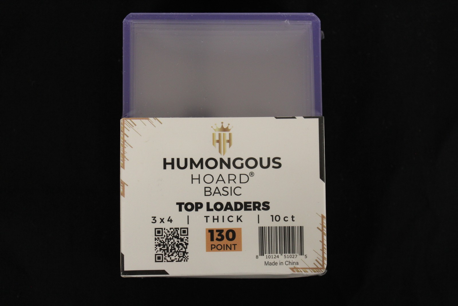 (50) Humongous Hoard 3″ x 4″ Basic 130Pt Thick Top Loaders 5 Packs