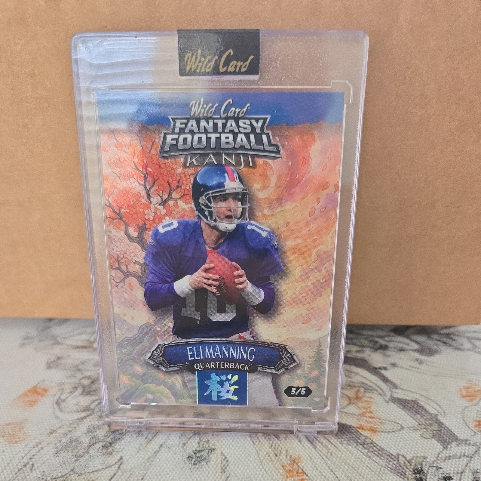 2026 Wild Card Eli Manning 2/5 Mountain Holo Fantasy Football Kanji. Giants QB