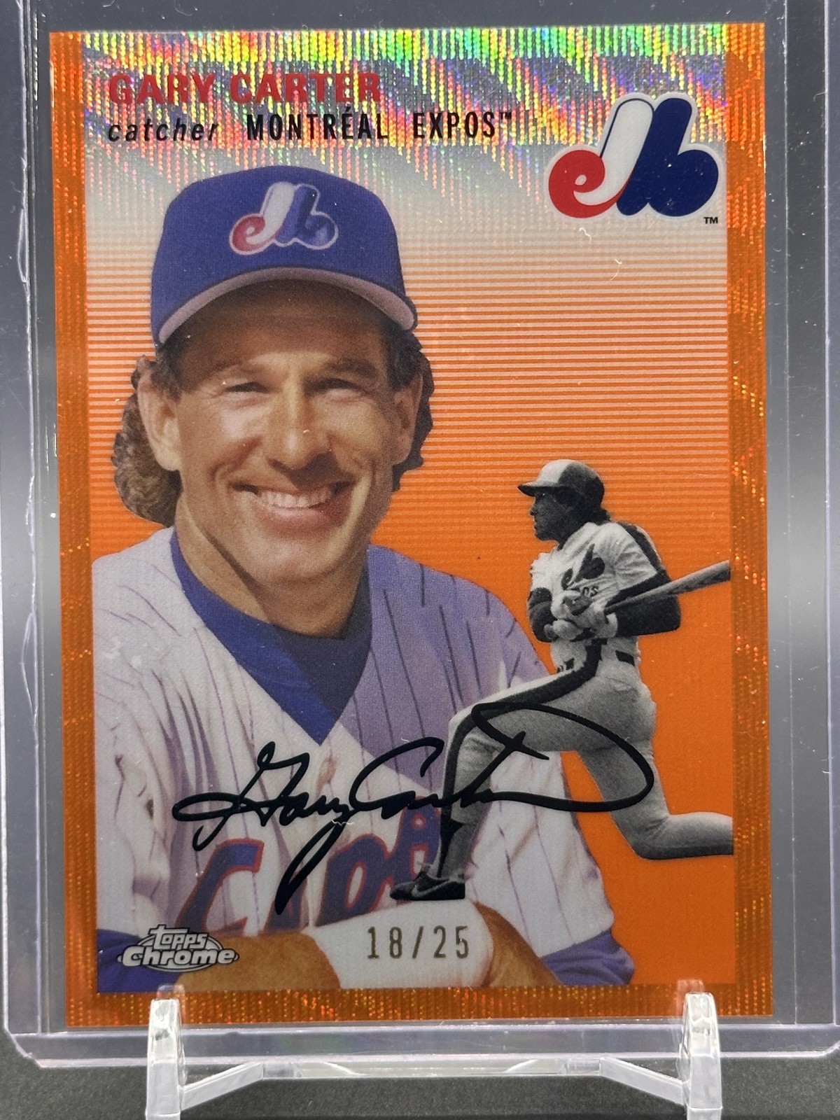2023 Topps Chrome Platinum Anniversary – Gary Carter #487 Orange Refractor /25