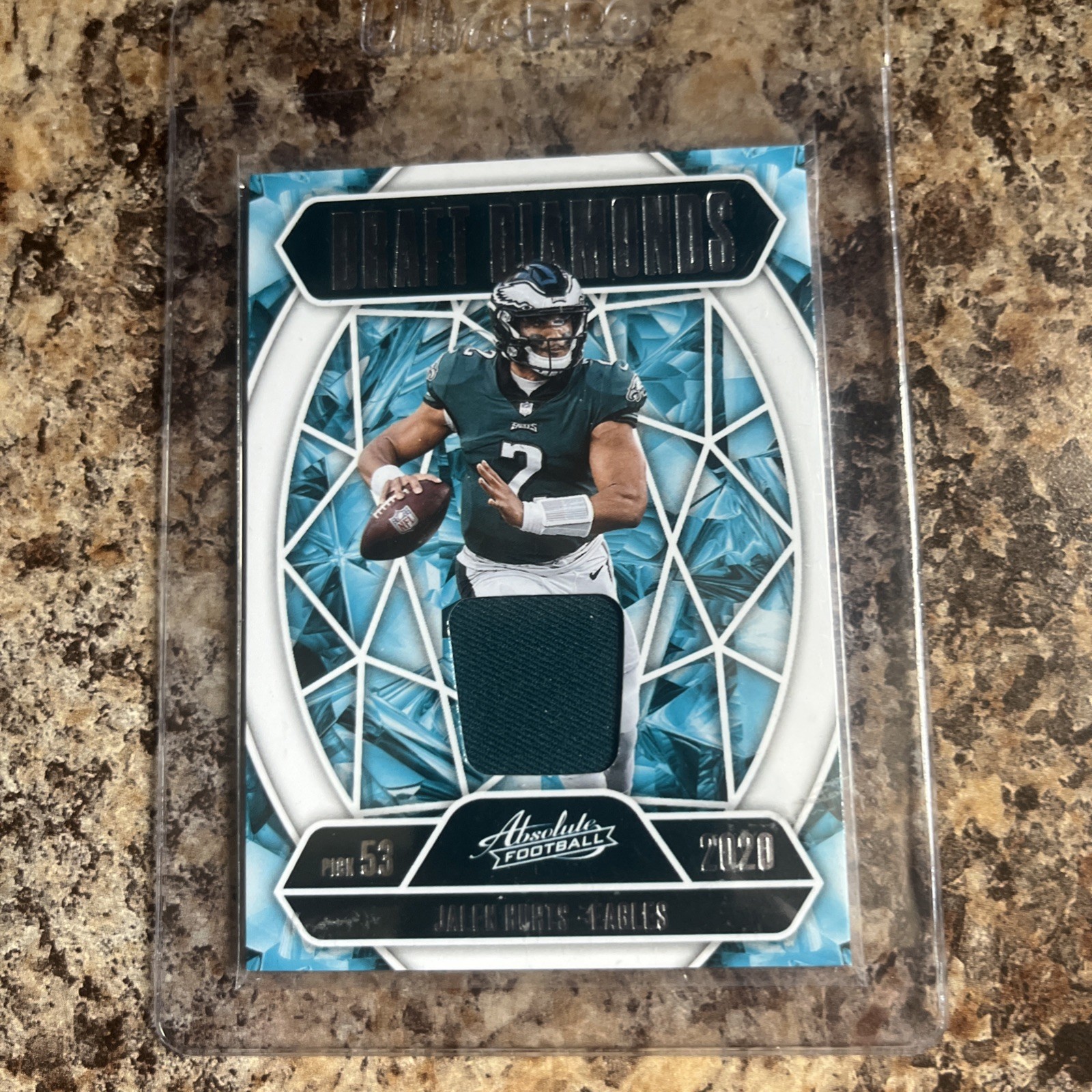 2025 Panini Absolute – Draft Diamonds Jerseys Jalen Hurts #DDJ-JHS (MEM)