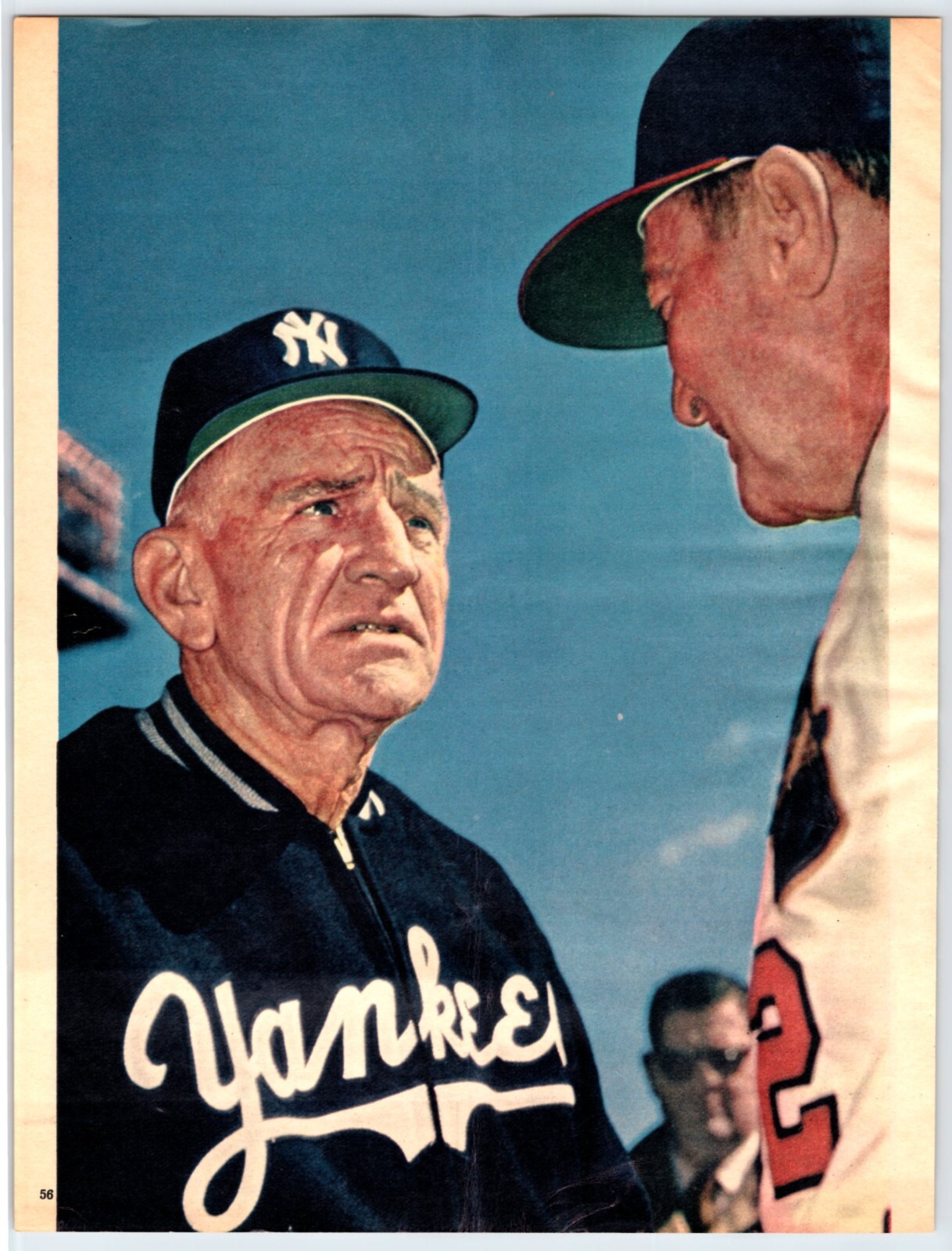 1959 CASEY STENGEL NEW YORK YANKEES 8″x11″ 1950’s Magazine Page Clip M641