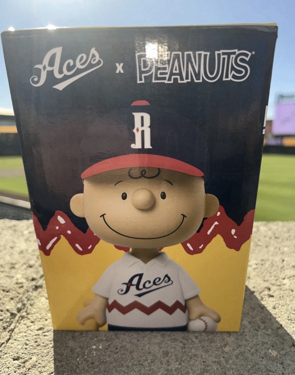 2026 Charle Brown Peanuts Reno Aces Bobblehead SGA Arizona Dbacks NEW IN BOX