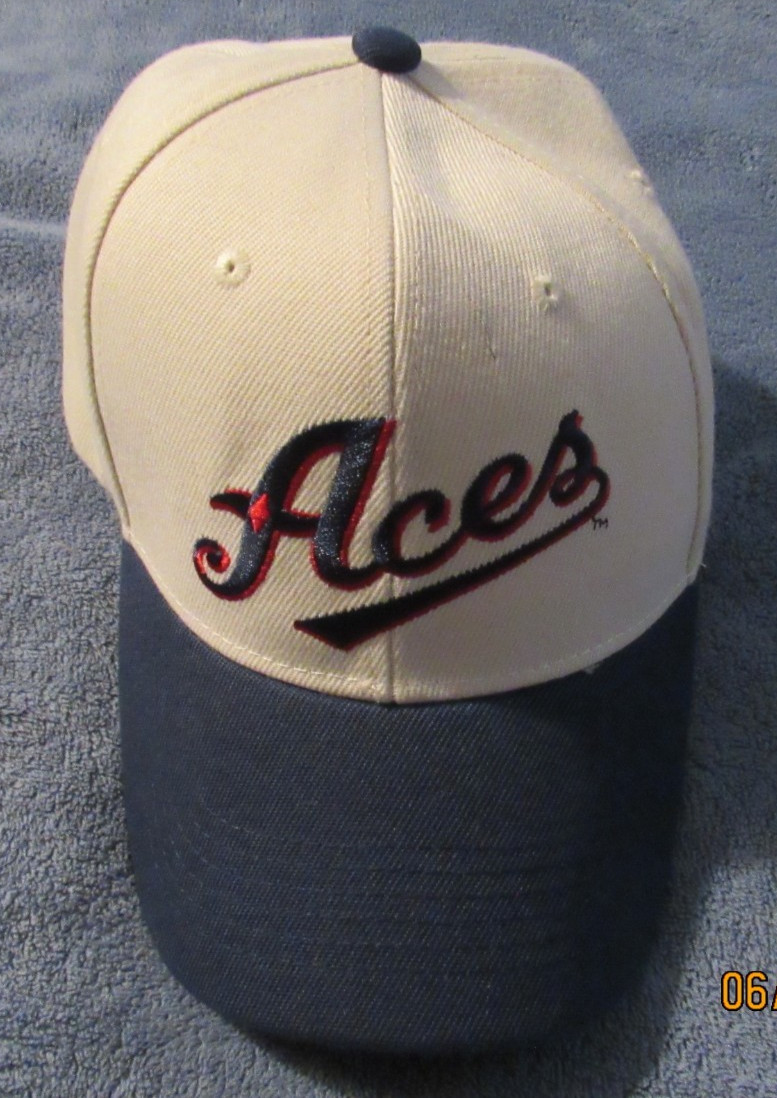 Reno Aces Snapback Hat Cap Blue Adjustable OSFM Cream Navy Blue