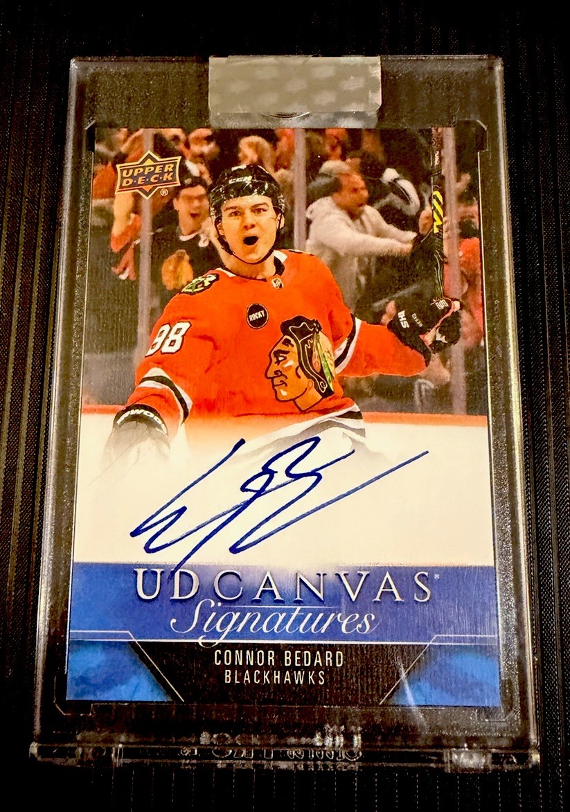 2023-24 Upper Deck Clear Cut Connor Bedard Rookie Auto UD Canvas Signatures 🔥