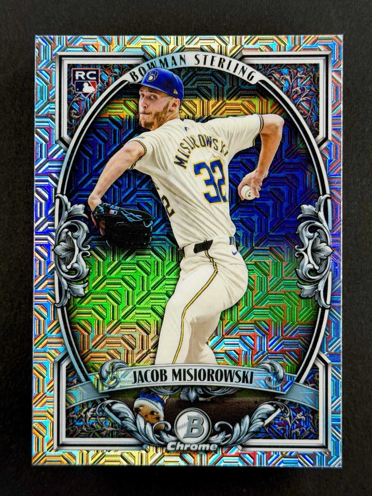 2026 Bowman Chrome #BST-13 Jacob Misiorowski RC Sterling Mojo Refractor Brewers