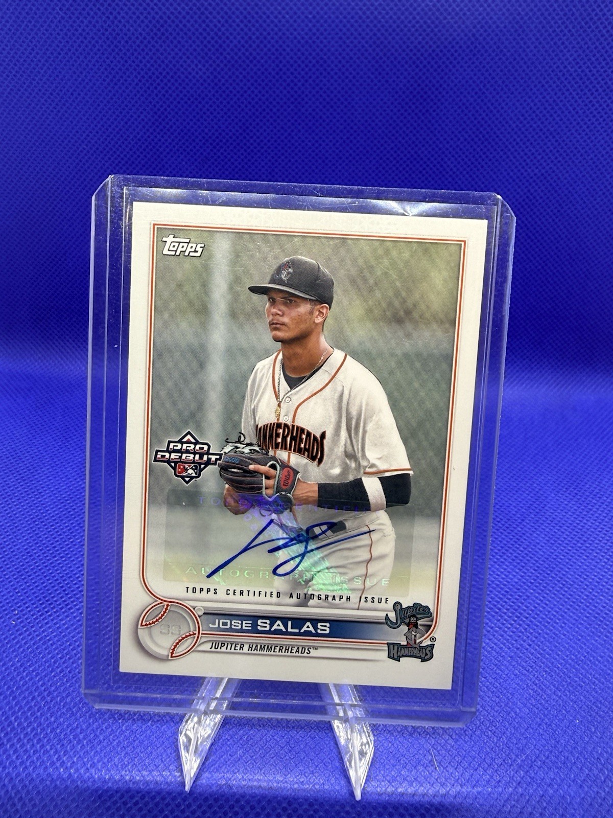 Topps 2022 Pro Debut Jose Salas Jupiter Hammerheads #PD-197 Rookie Auto
