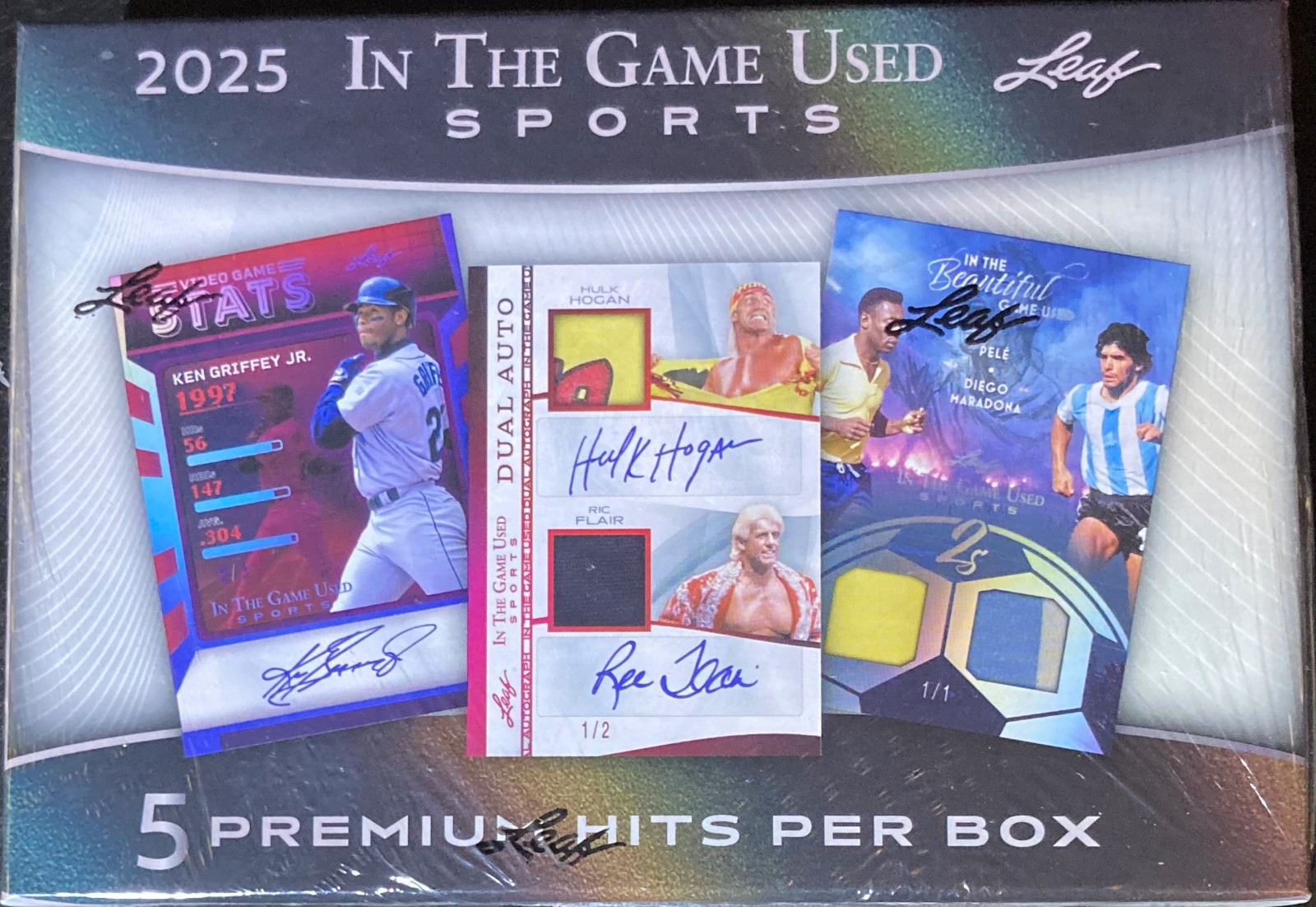 2025 (26) LEAF IN THE GAME USED SPORTS SEALED HOBBY BOX 5 PREMIUM HITS LOADED!!