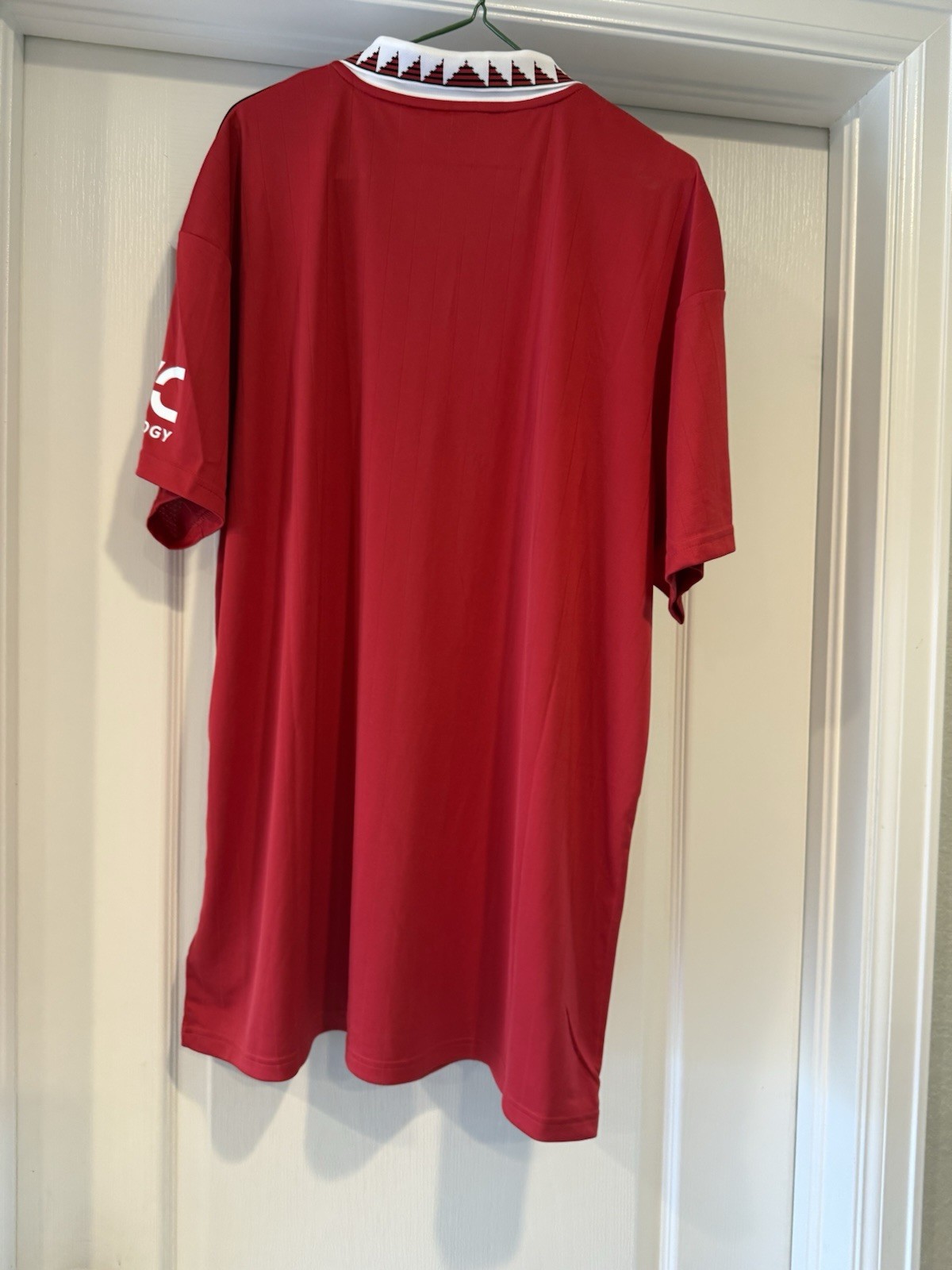 adidas Manchester United Red Soccer Jersey Shirt XL TeamViewer Sponsor Logo