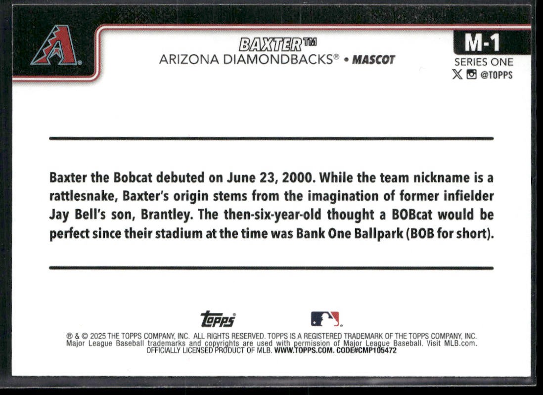 2025 Topps #M-1 Baxter Mascots