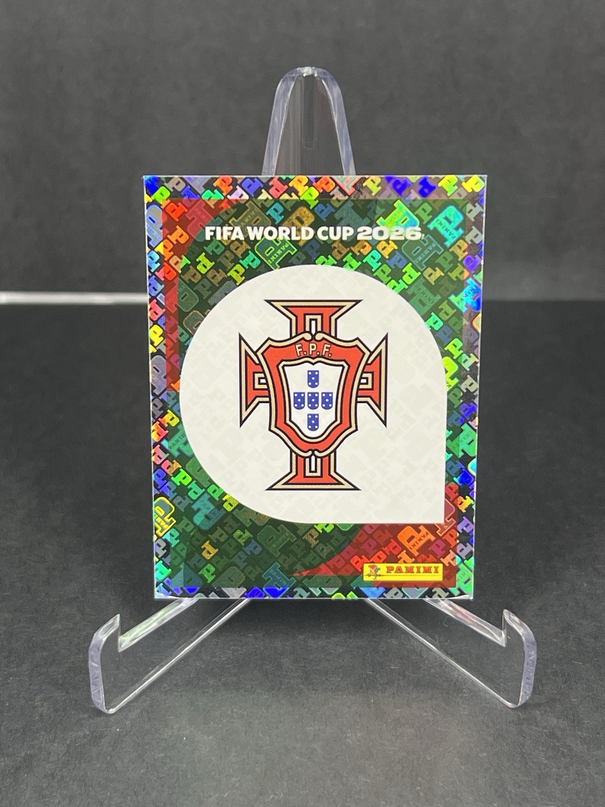 2026 Panini FIFA World Cup – Portugal Team Logo Crest Holo Foil Sticker #POR-1