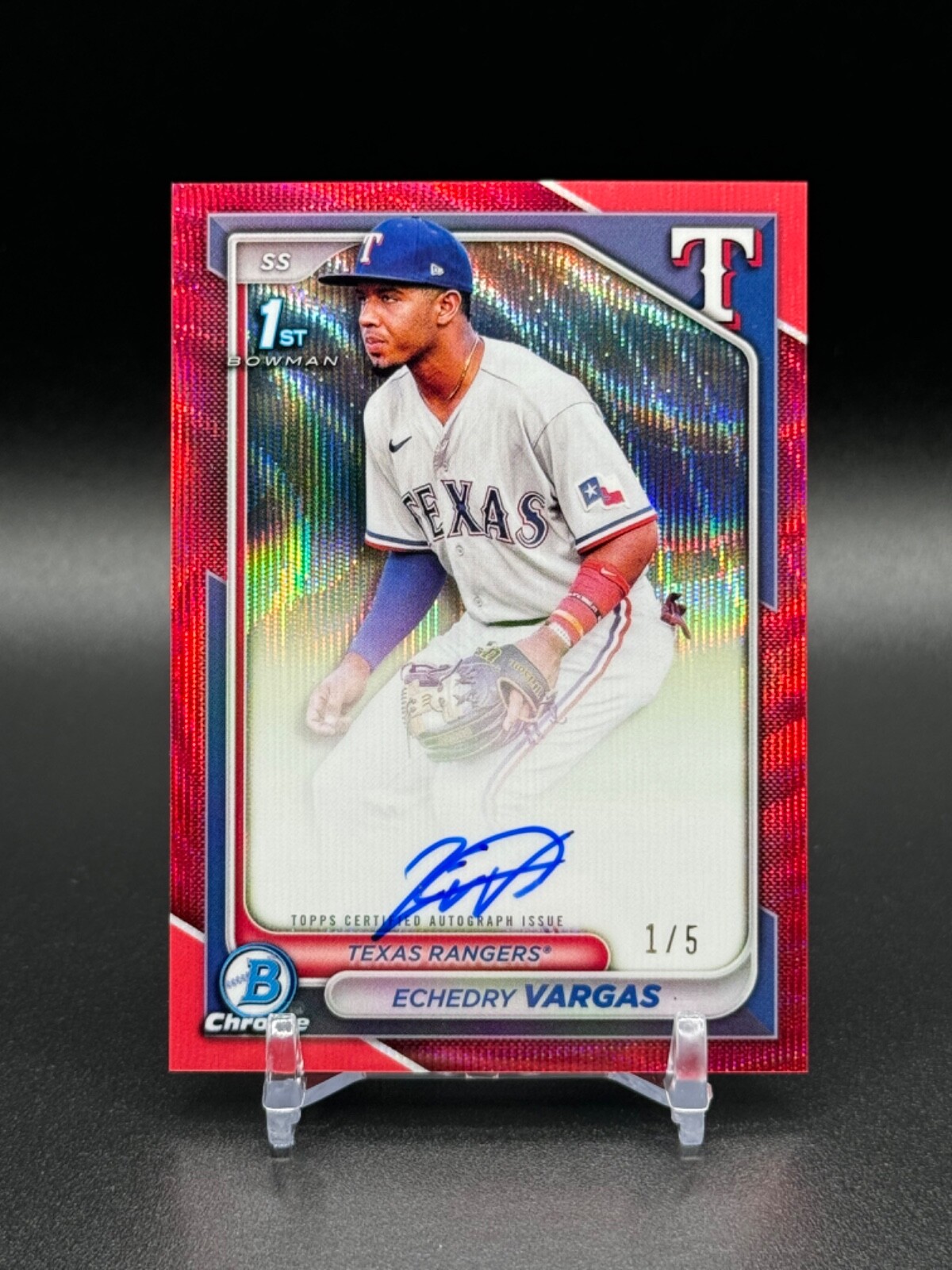 Echedry Vargas 1st Bowman on card Auto /5 Red Wave 🔥🔥