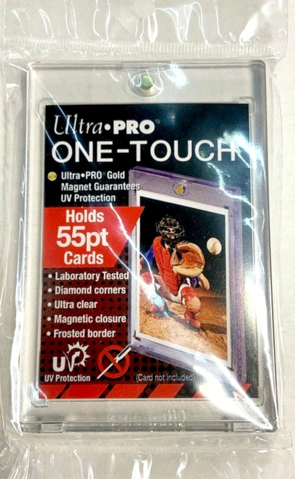 200-PACK Ultra Pro One-Touch Magnetic 55pt Trading Card Holder 81909-UV ccg mtg