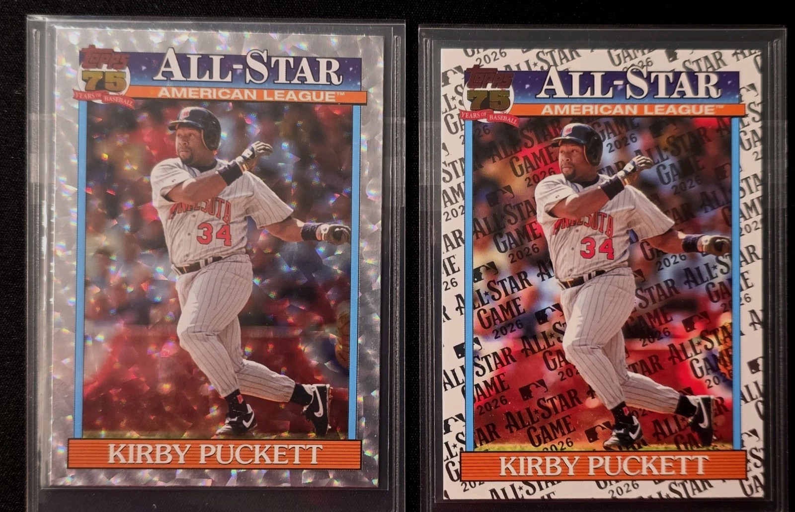 Kirby Puckett 2026 Topps Series 2 #91AS-45 Crackleboard Foil + All Star Game Sp