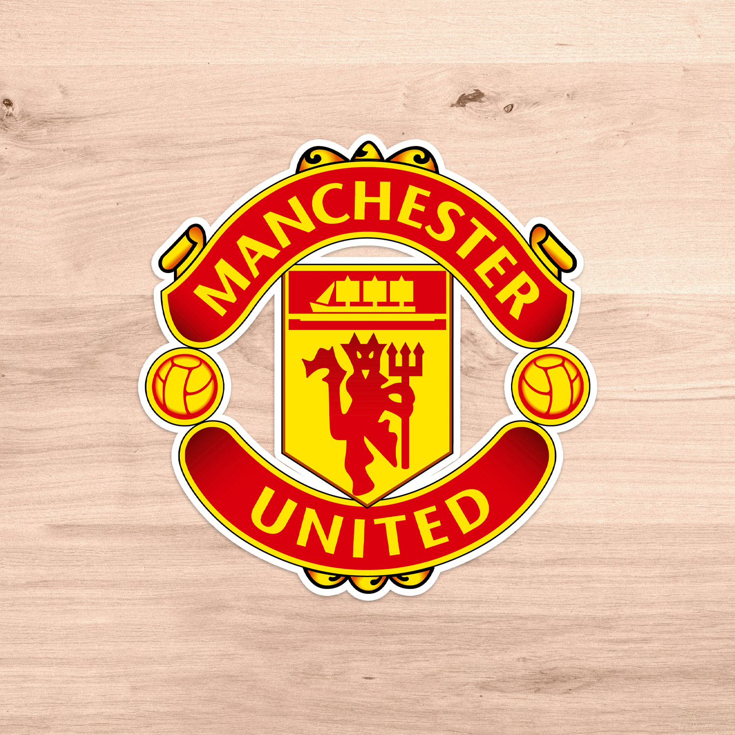 Manchester United Crest Logo Premier League – Premium Glossy Vinyl Sticker