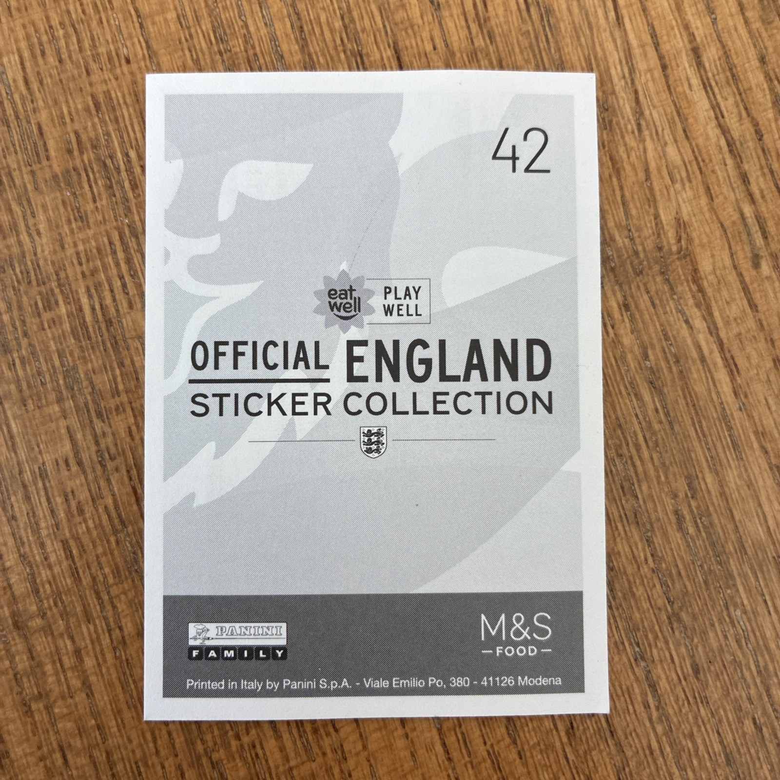 Official Panini M&S England Sticker Collection Georgia Stanway #42 Non-Stuck