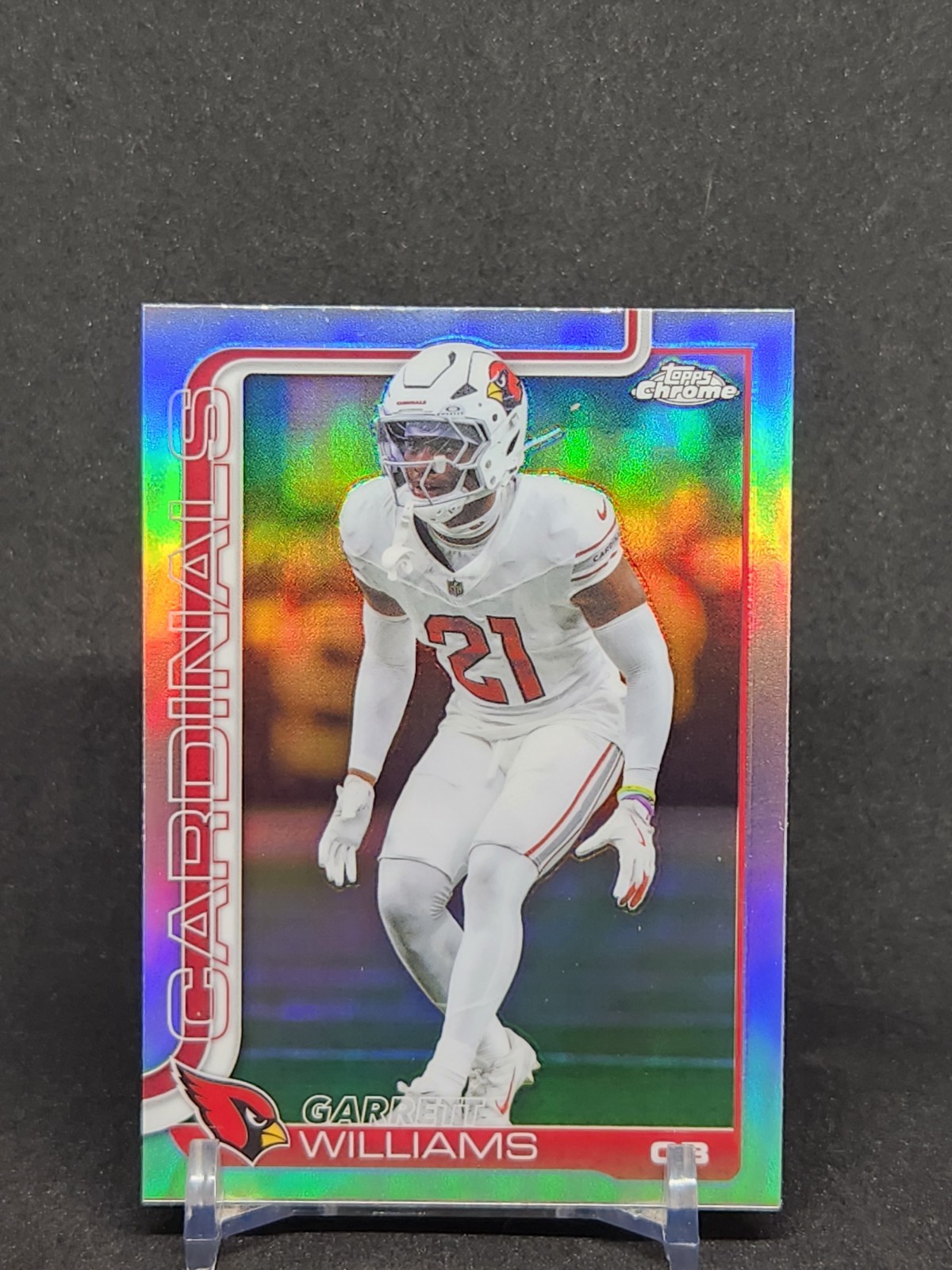 2025 Topps Chrome – #6 Garrett Williams – Refractor – Arizona Cardinals