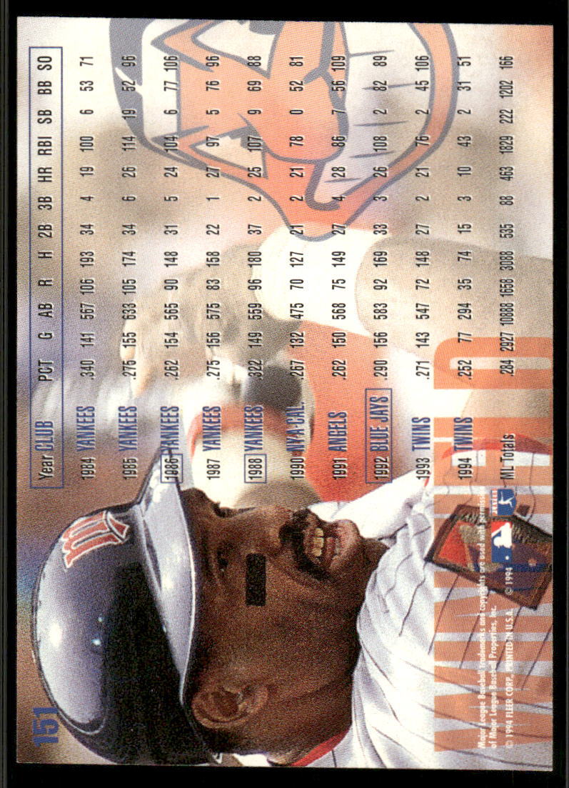 1995 Fleer #151 Dave Winfield