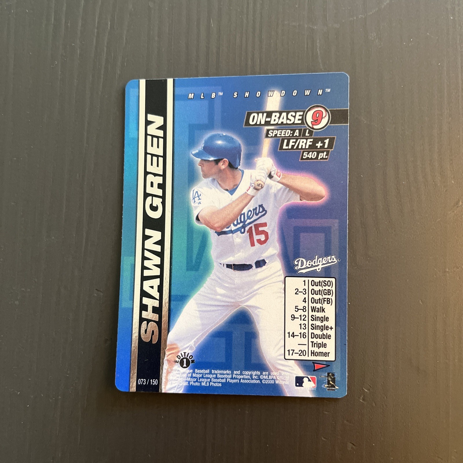 2000 MLB Showdown Shawn Green Pennant Run FOIL #73 Dodgers 1st Edition