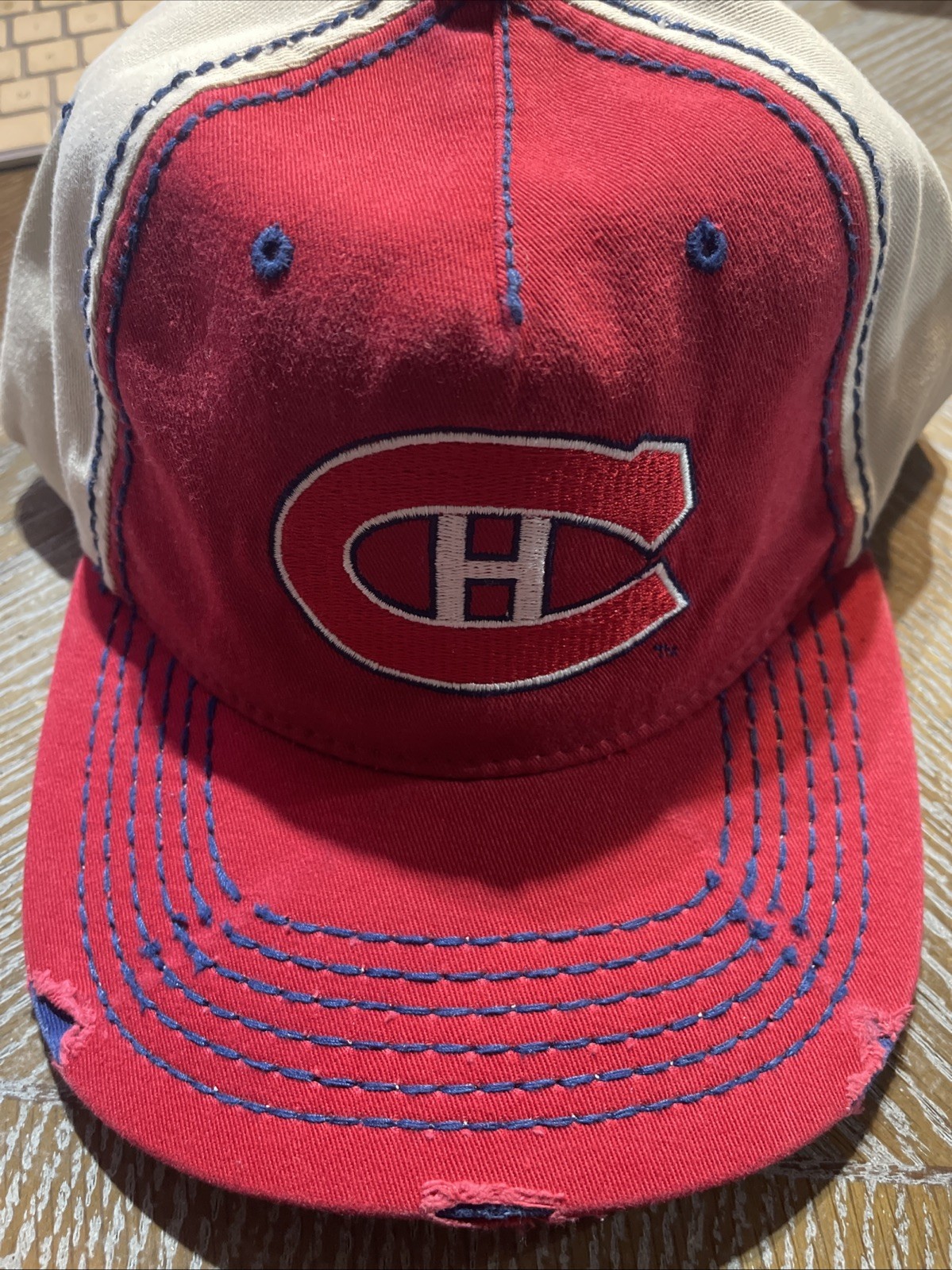 Montreal Canadian Hockey Reebok Retro Sport Distressed Relaxed-Fit Snapback Hat