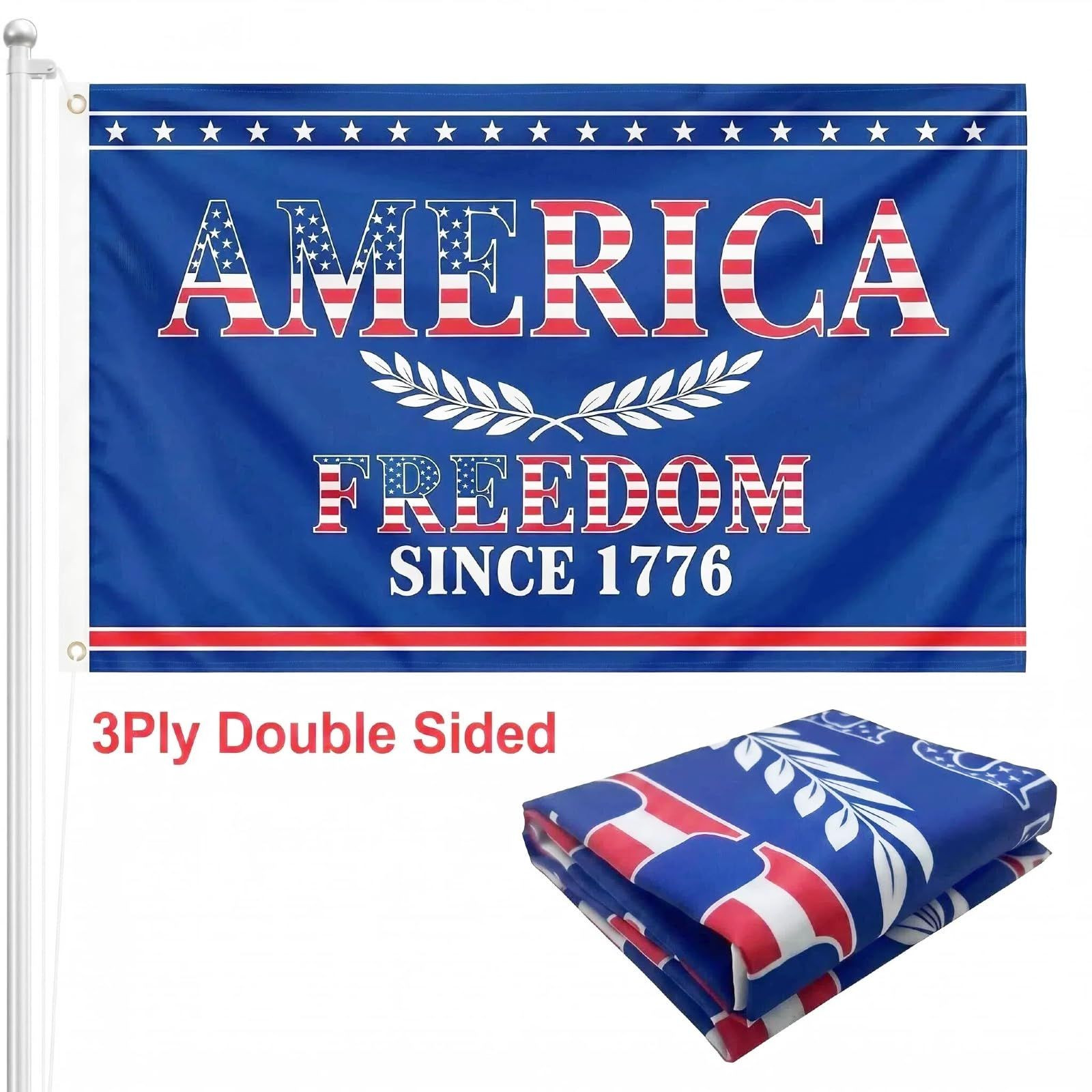 250 Anniversary USA Flag, 250 Year American 36 inches by 60 inches, blue、red