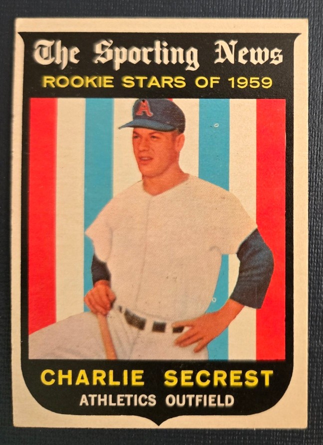 1959 Topps – Sporting News Rookie Stars Charlie Secrest #140 (RC) Excellent