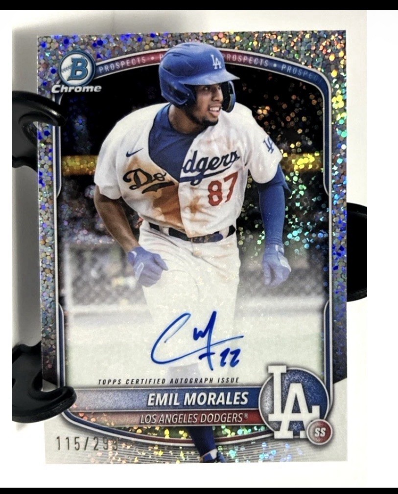 2025 Bowman Chrome CPA-EMO Emil Morales Prospect Autograph Speckle Refractor/299