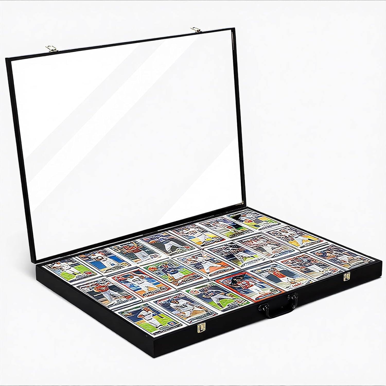 Portable Trading Card Show Display Case Large 34 x 22 Lockable Aluminum Case