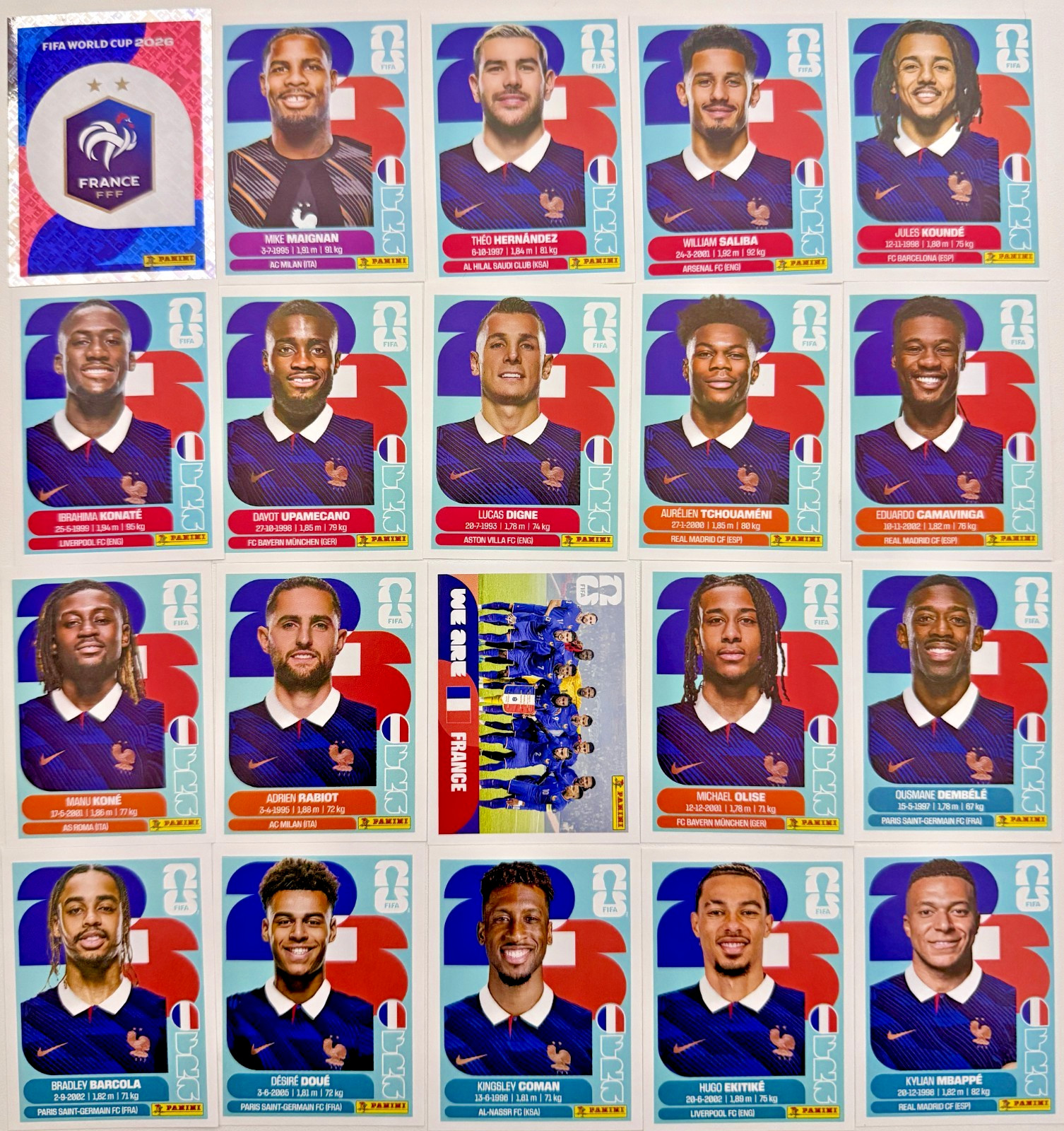 2026 Panini FIFA World Cup France Stickers Pick Number FRA2-FRA20