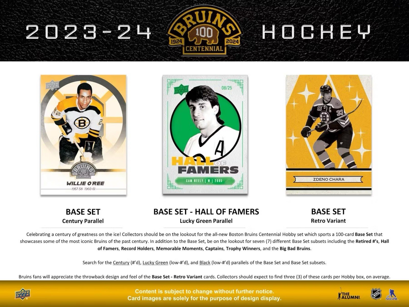 2023-24 Upper Deck Boston Bruins Centennial Hockey Hobby Box