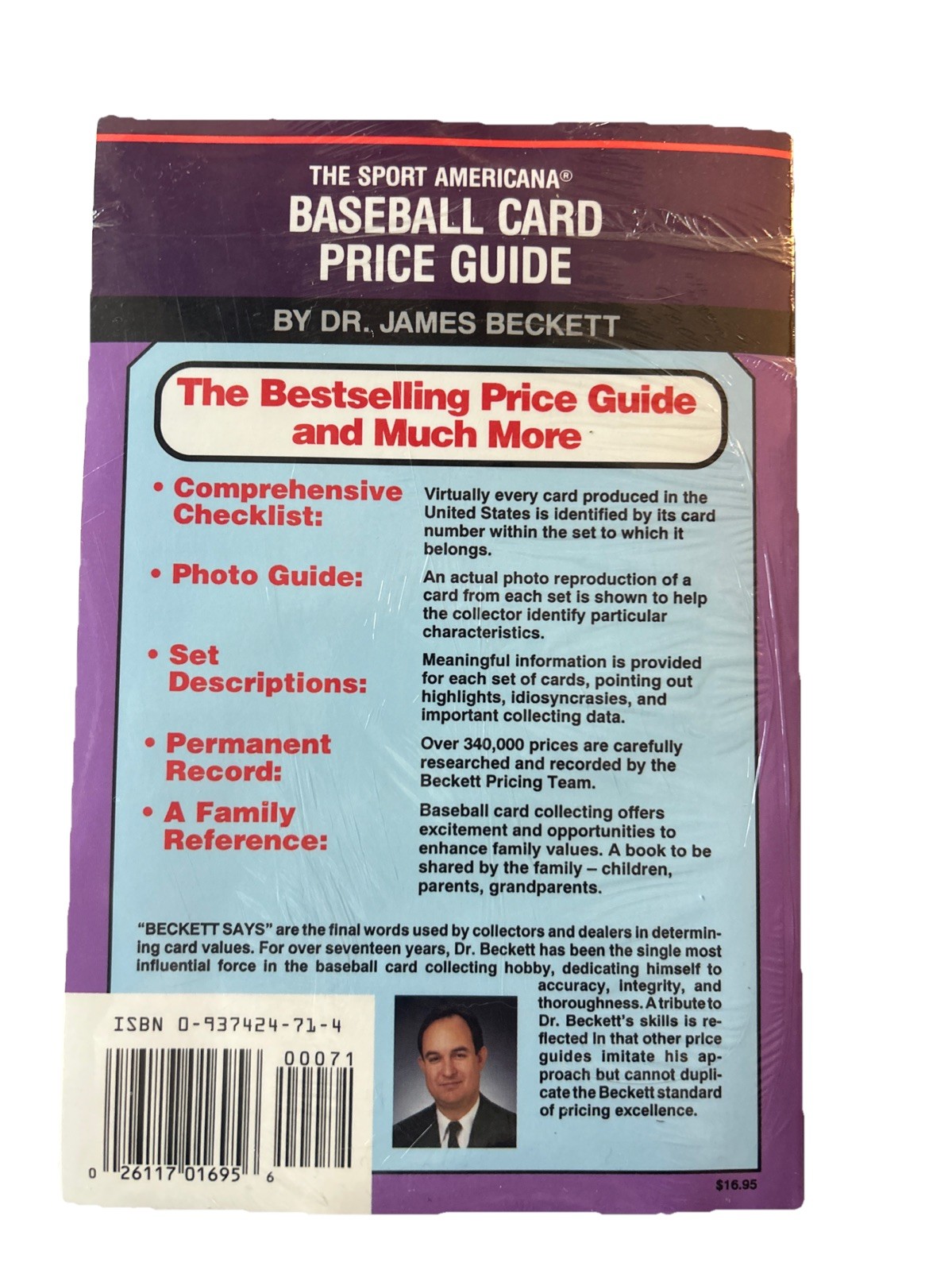 SEALED 1994 Beckett Sport Americana Baseball Card Price Guide #16 Paperback