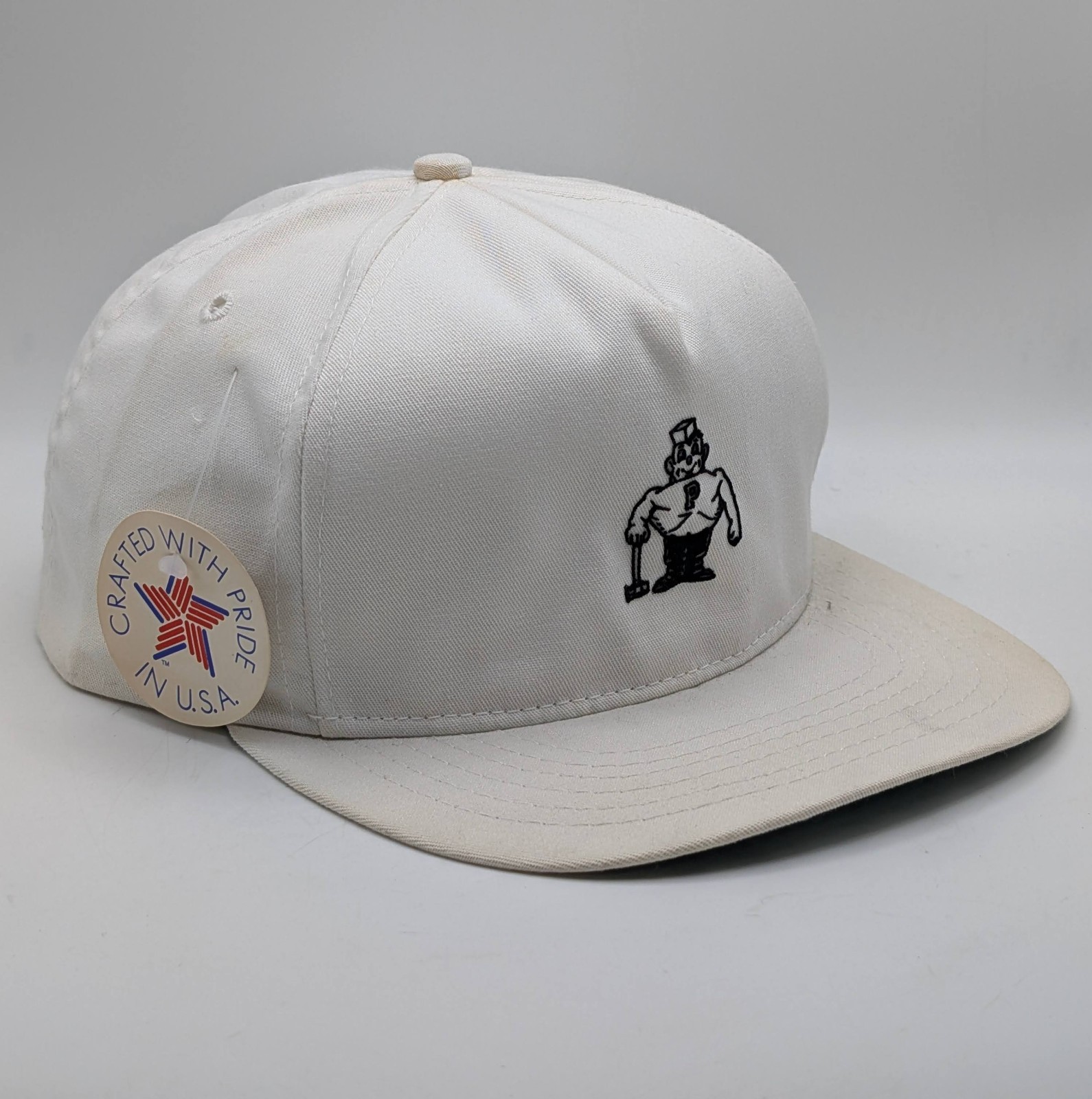 Vintage NWT NEW Purdue Boilermakers Pete Mascot Hat Cap Snapback White Roman Pro