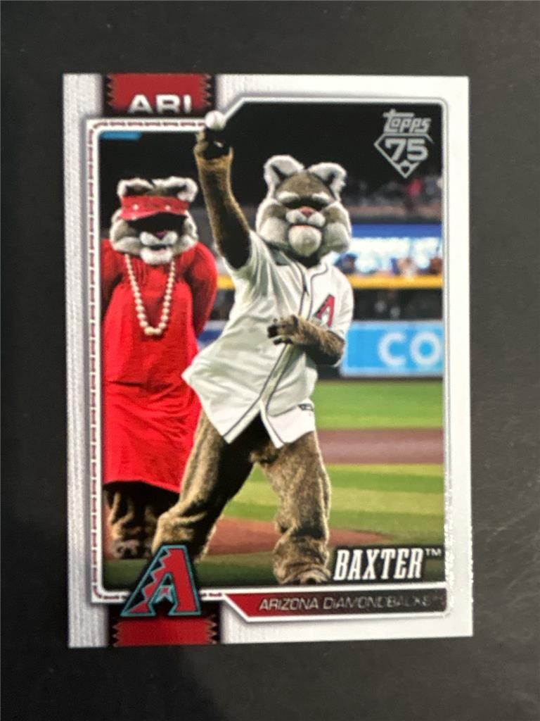 2026 Topps Celebration Mascot Insert #M-1 Baxter Diamondbacks