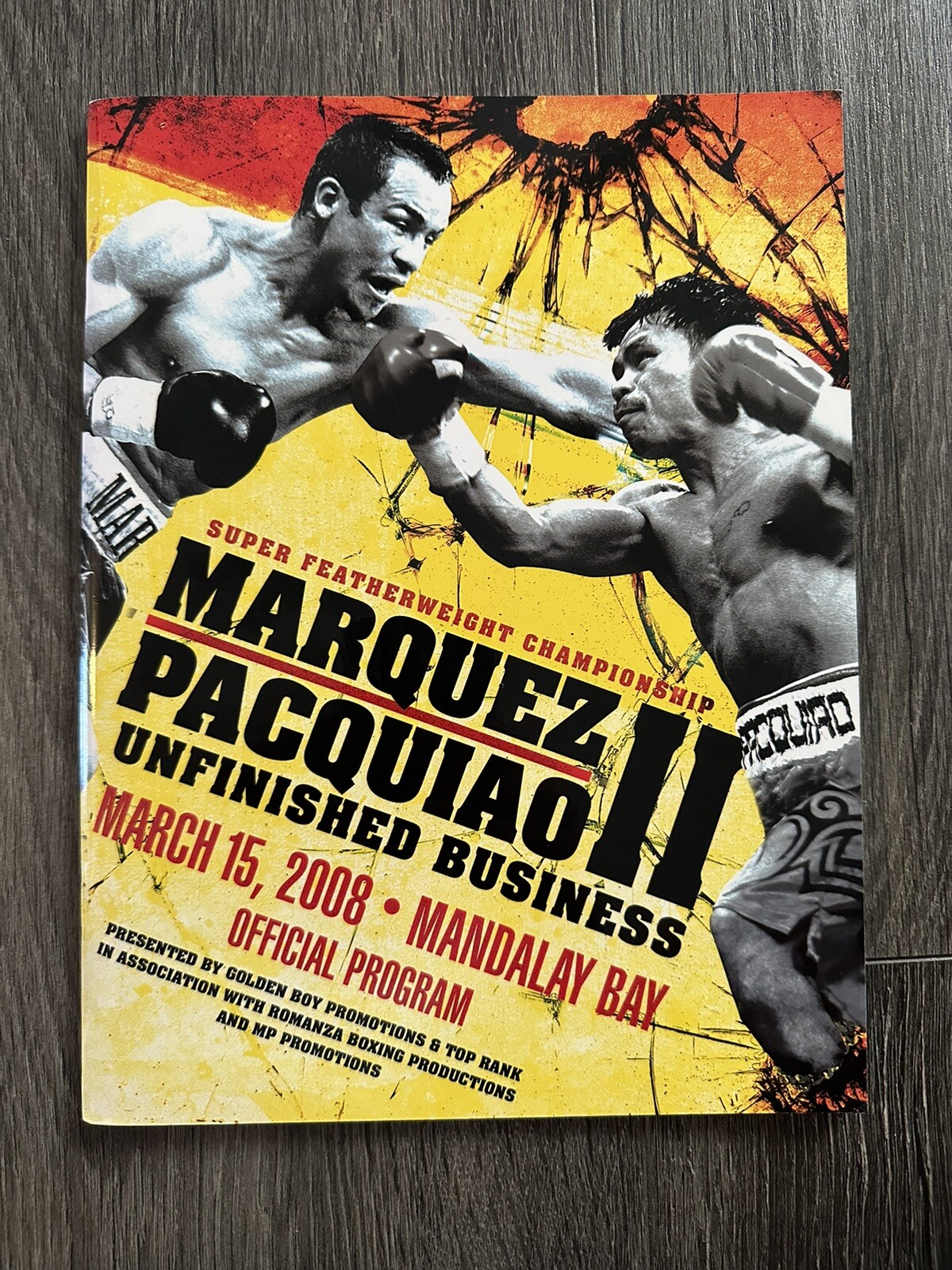 Manny Pacman Pacquiao vs Juan Manuel Marquez 2 Boxing Program