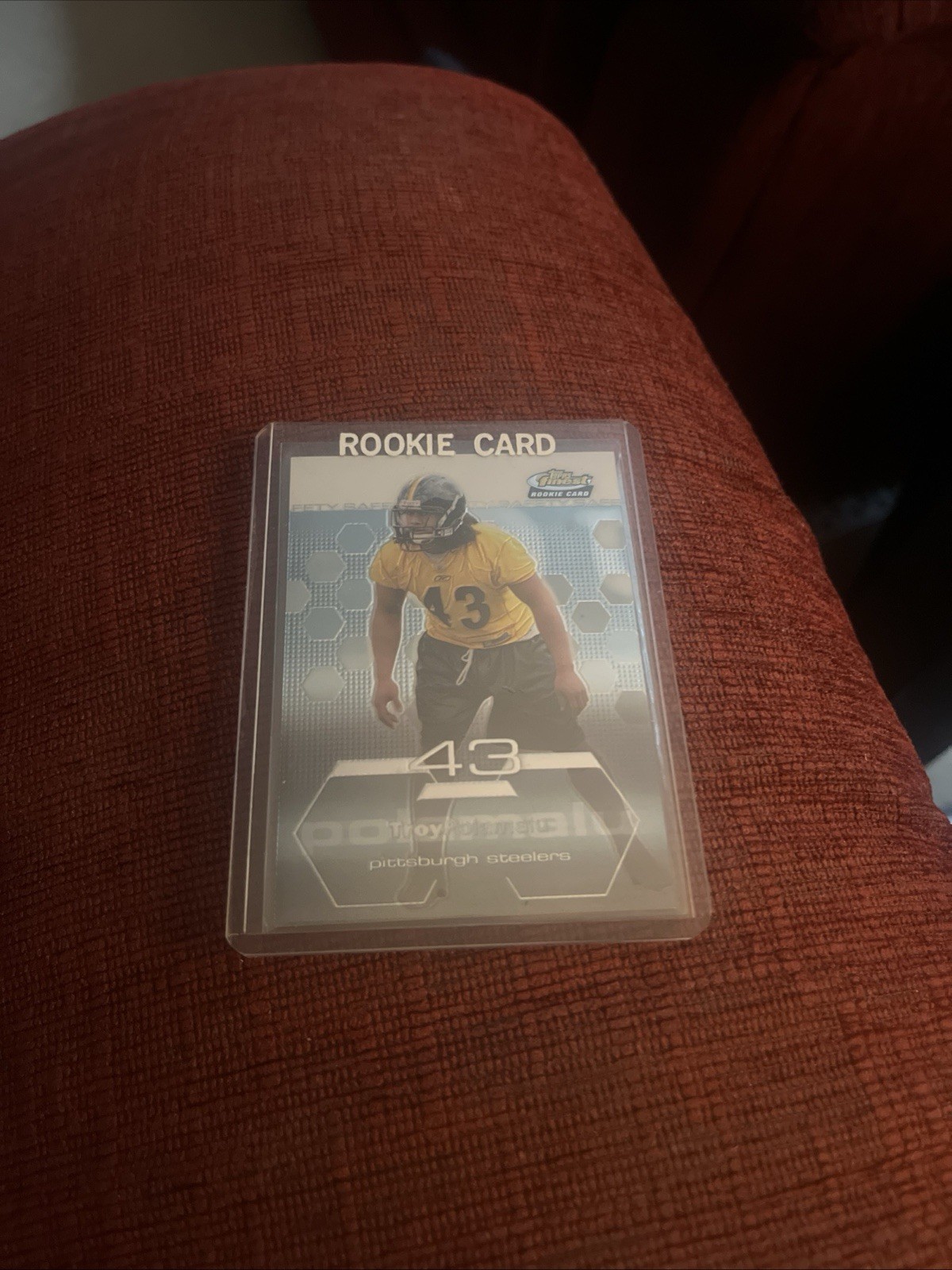 2003 Topps Finest – Troy Polamalu #61 (RC) Rookie Steelers Super Bowl Hof
