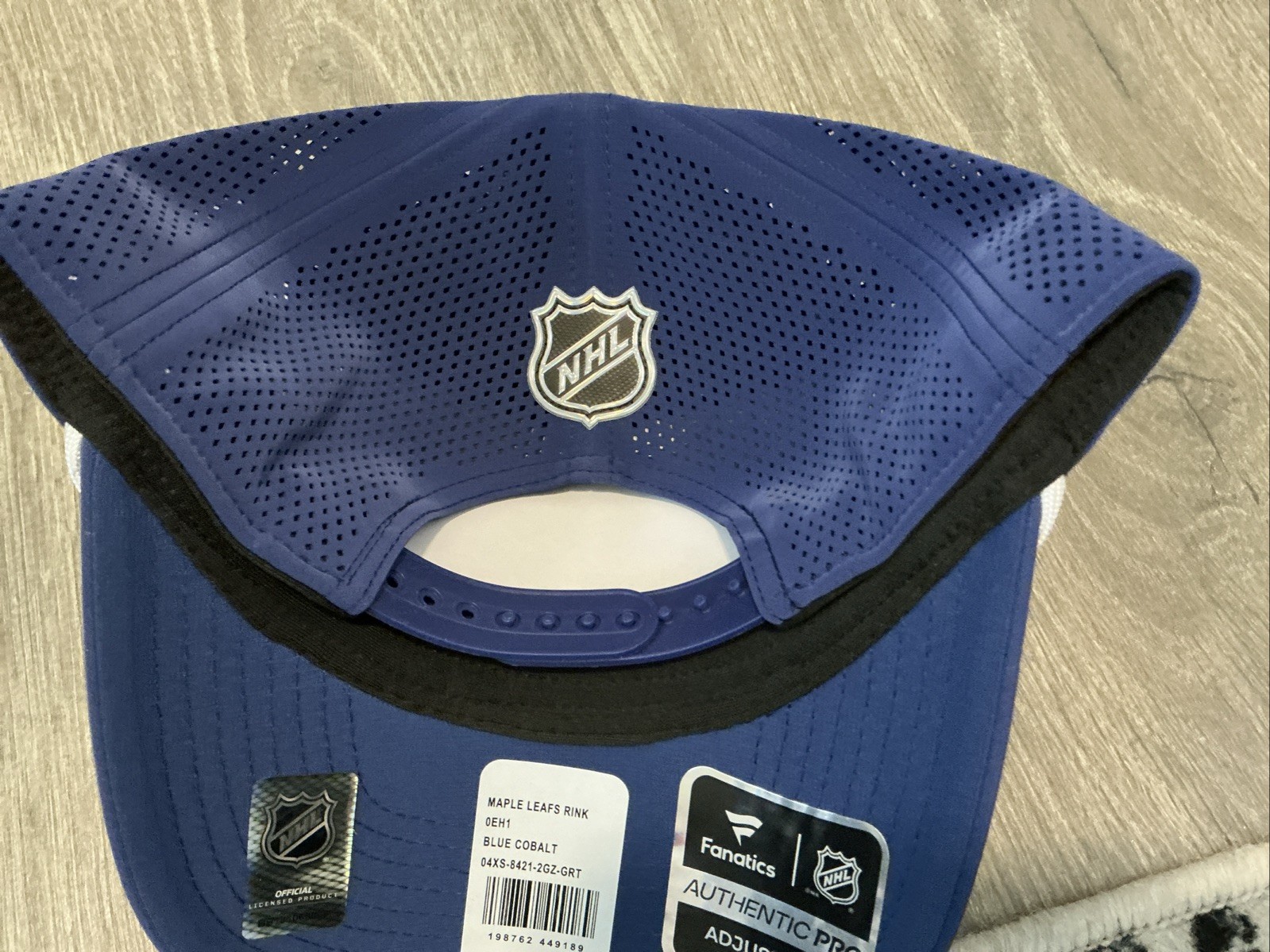 Fanatics Authentic Pro Toronto Maple Leafs Adjustable Hat Blue OSFM New