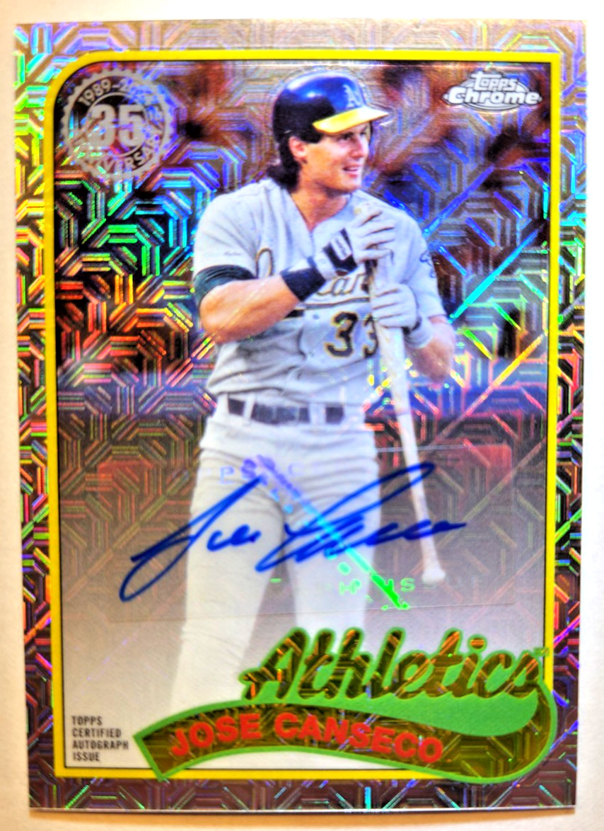 2024 Topps Series 2 Jose Canseco 1989 Topps Chrome Silver Pack Mojo Autographs