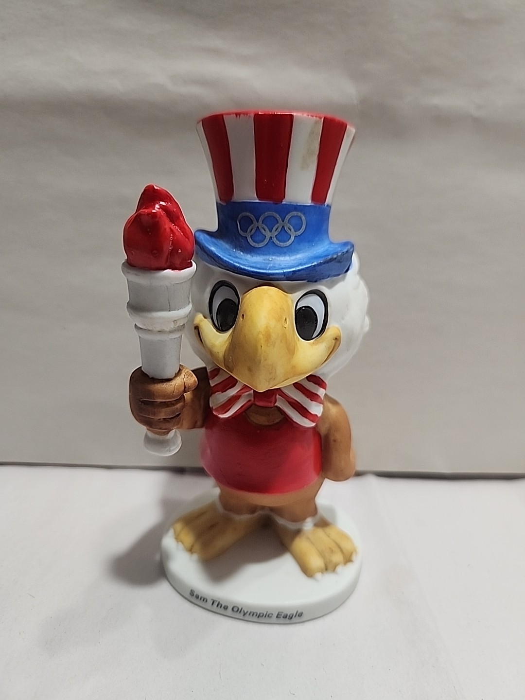 Vintage Sam The Olympic Eagle Figurine 1984 Los Angeles Olympics.