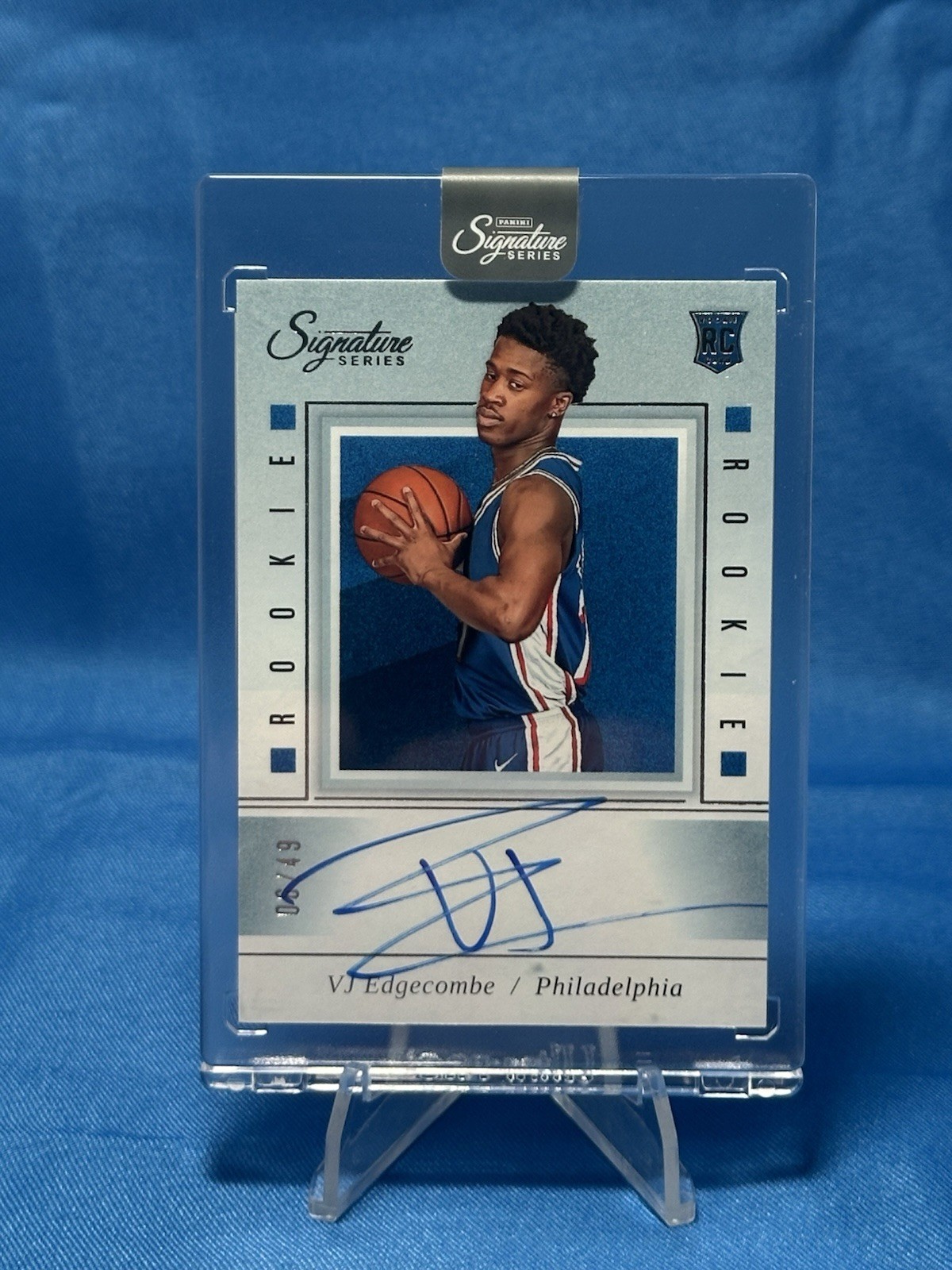 Panini 2025-26 Signature Series VJ Edgecombe Rookie Auto RA-VJ /49 76ers