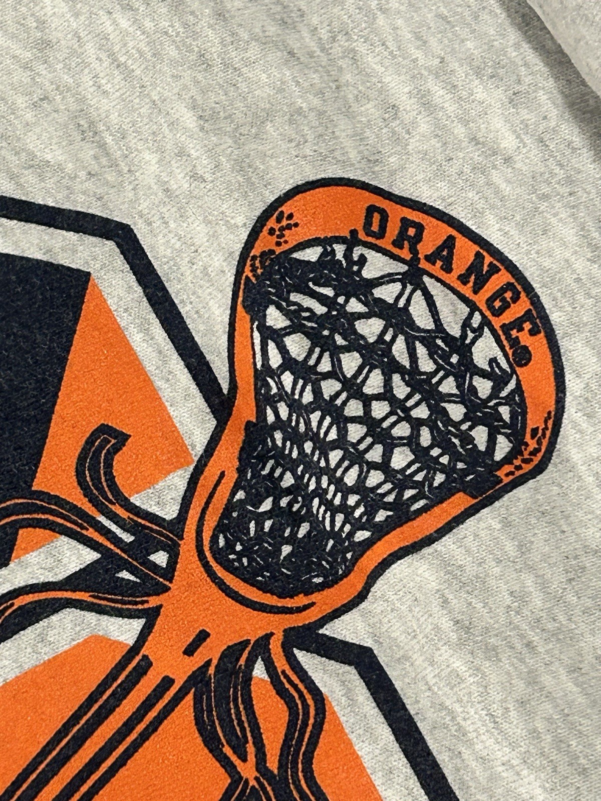 Syracuse Orange Hoodie Mens Large Gray NCAA Lacrosse Champion Reverse Weave