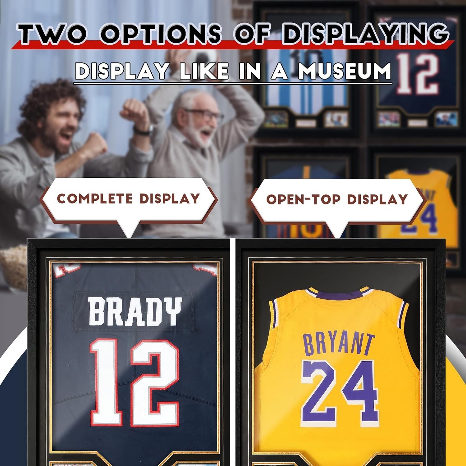 Clear Shadow Box for Sports Jerseys 3 Pack