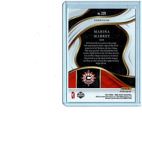 MARINA MABREY 2024 Panini Select WNBA Tiger Prizm Courtside Card #229 SP🏀TEMPO