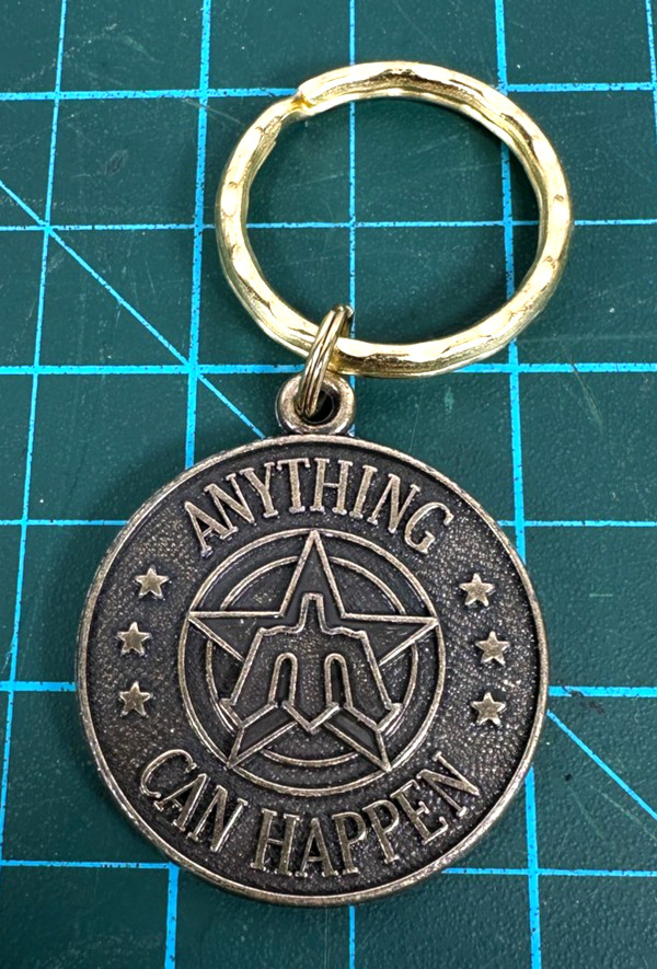 VTG Seattle Mariners Baseball MLB Keychain Metal 2 Sided GNA Souvenir Bronze