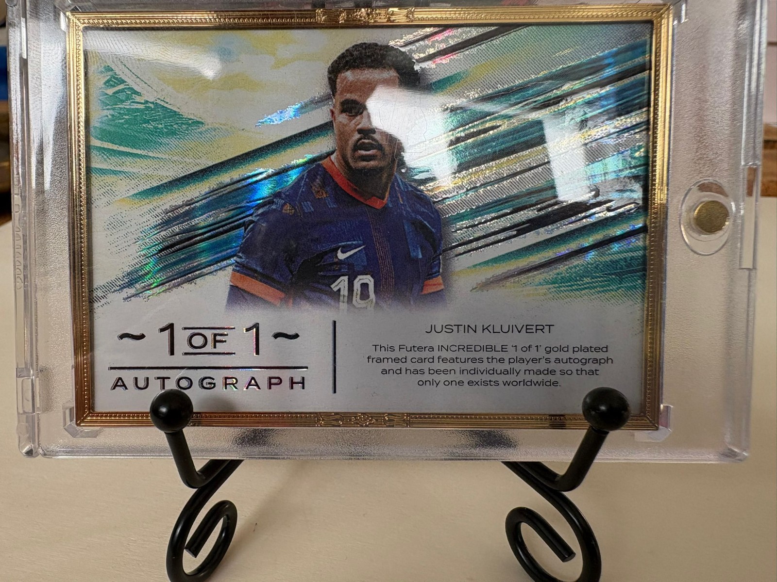 Justin Kluivert 1/1 Autograph Gold Plated Futura Incredible One Of One Auto Rare