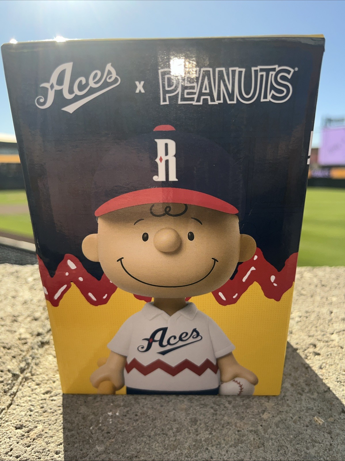 2026 Charle Brown Peanuts Reno Aces Bobblehead SGA Arizona Dbacks NEW IN BOX