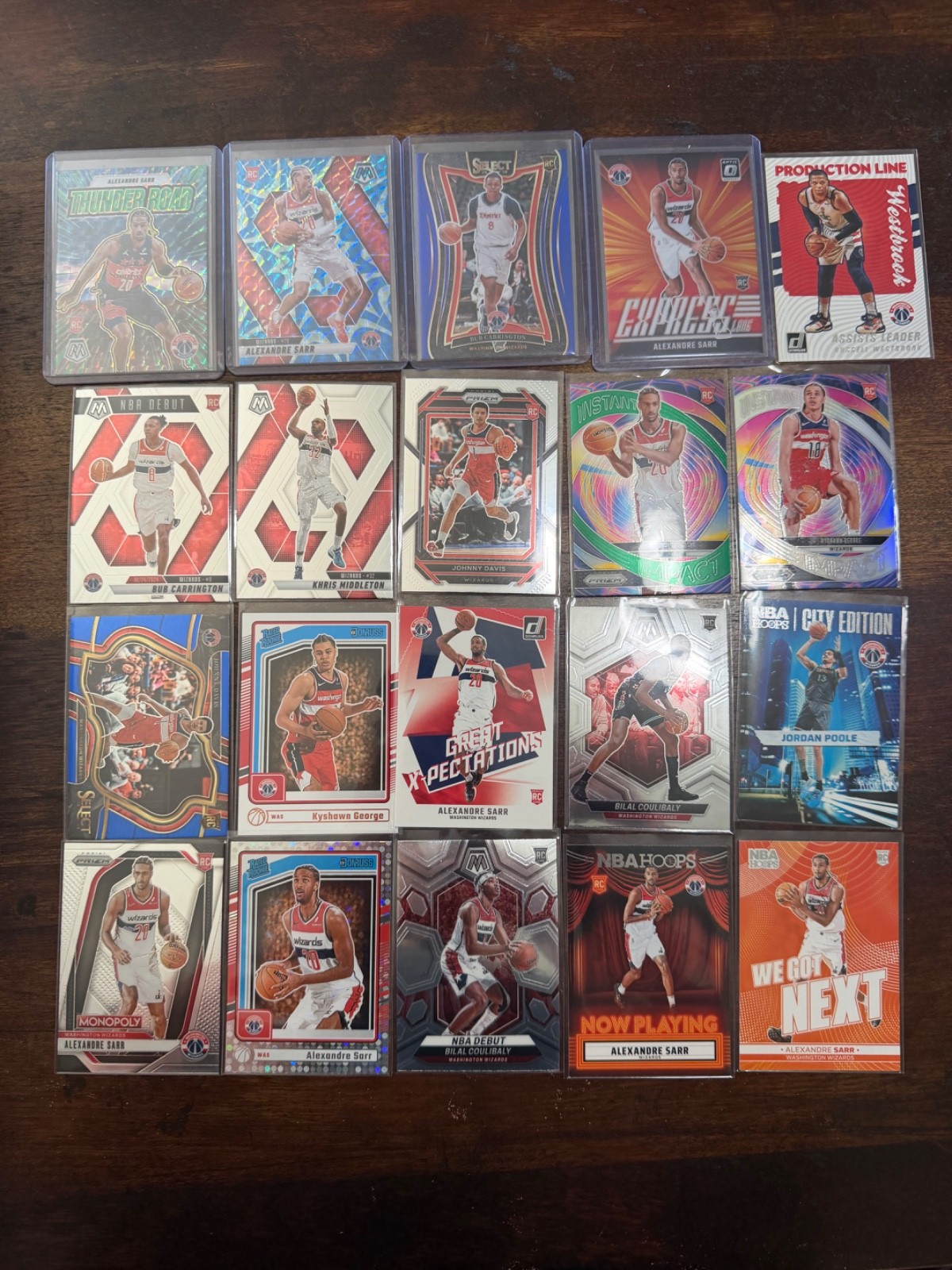 Washington Wizards Basketball Card Lot (36) NBA Cards Mixed Players & Years