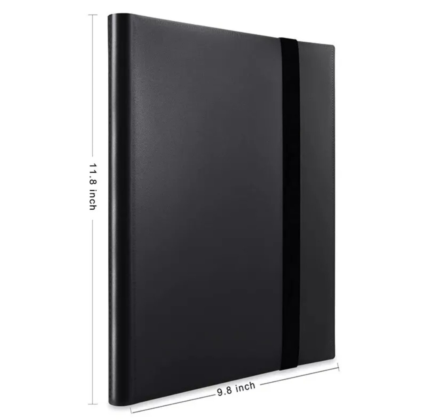 Trading Card Binder – 9 Pocket 360 Cards holder | Sports | TCG | Elastic | Black